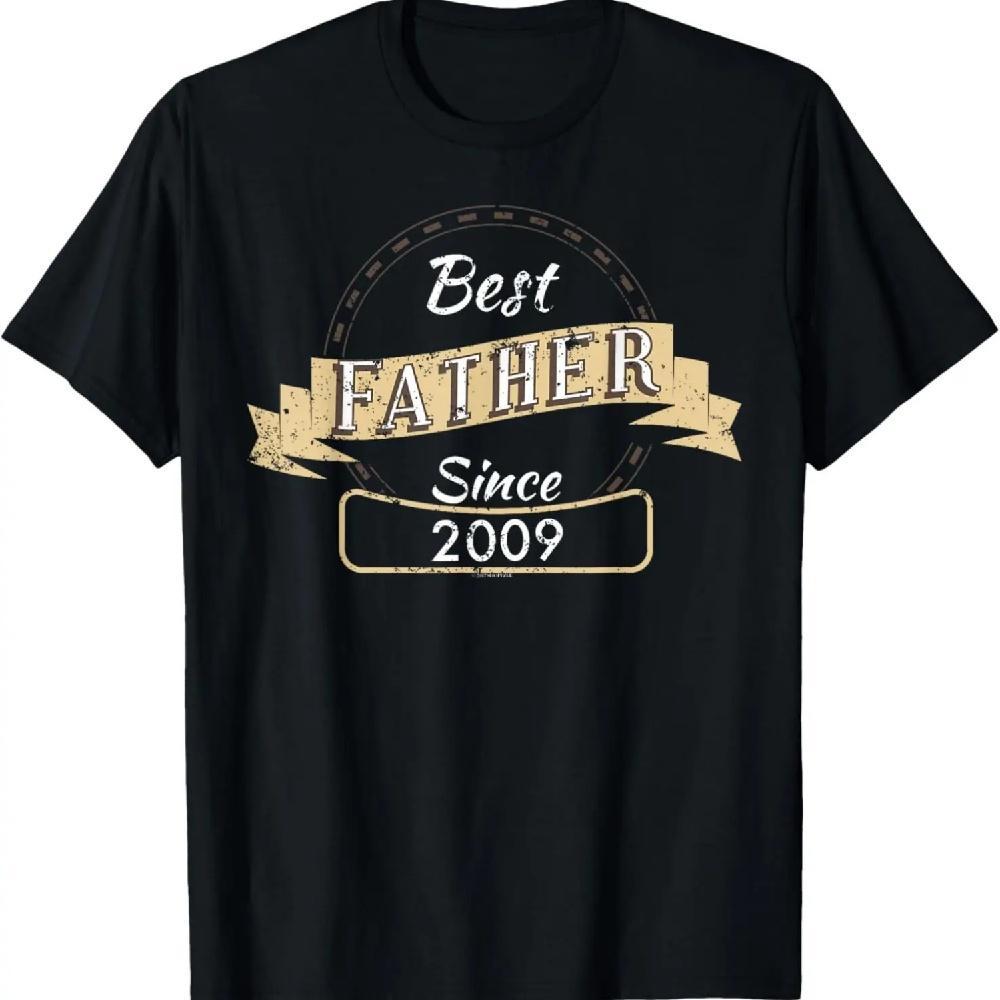 

Best Father Since 2009 Funny T Shirt For Dad XXXL чёрный