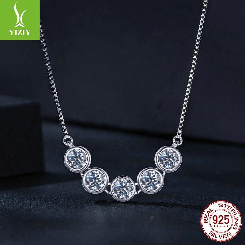 Minimalist Light Luxury 30 Points Moissanite Collarbone Chain, Exquisite And High-End 925 Sterling Silver Necklace Msn022