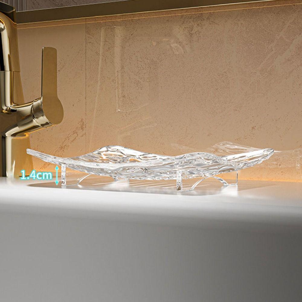 5pcs Light Luxury Soap Holder Drain Hole Design Soap Tray Convenient Soap Box  Bathroom