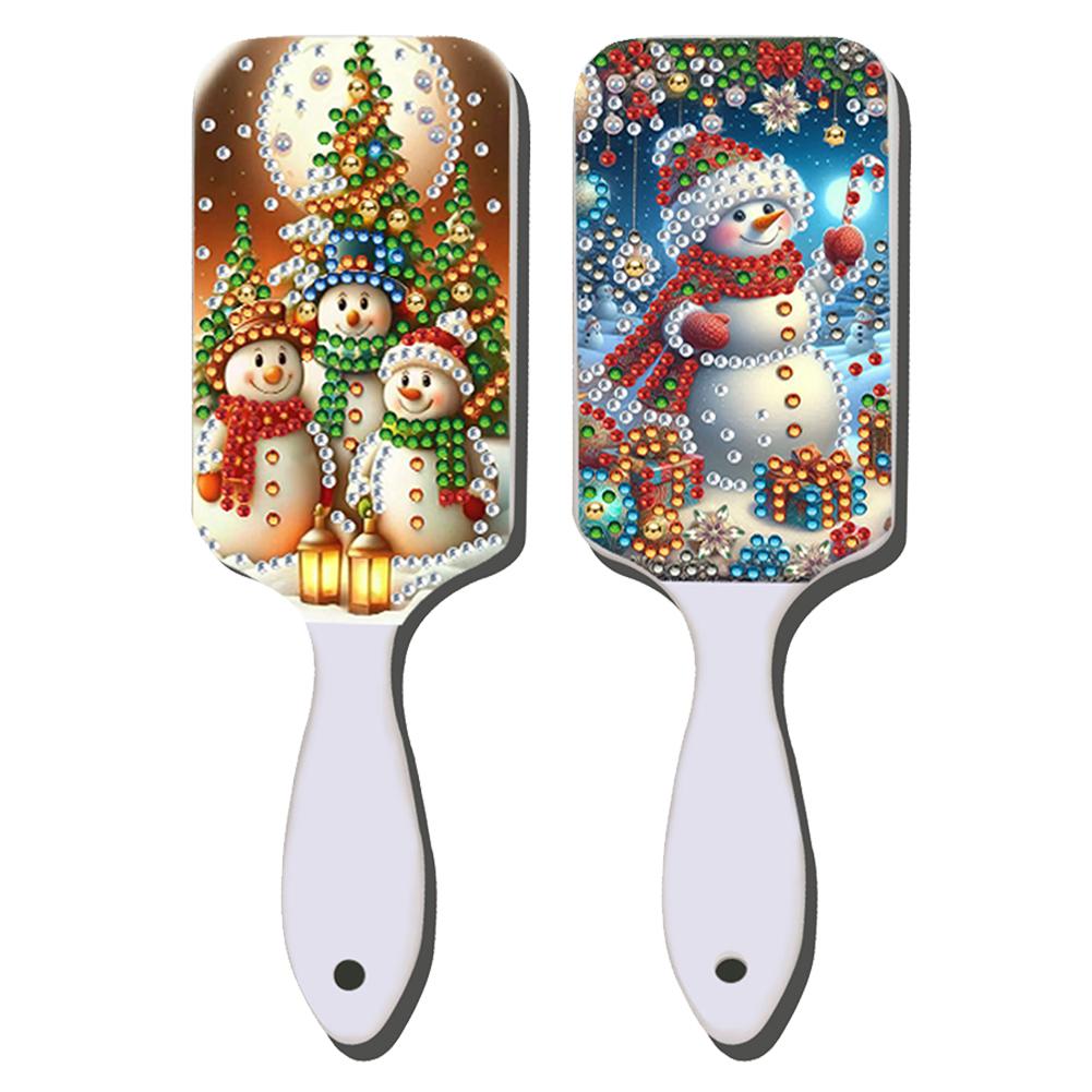 2pcs Diamond Comb Hair Brush DIY Craft Supplies Diamond Painting Hair Brush Crystal Diamond Hair Brush for Women