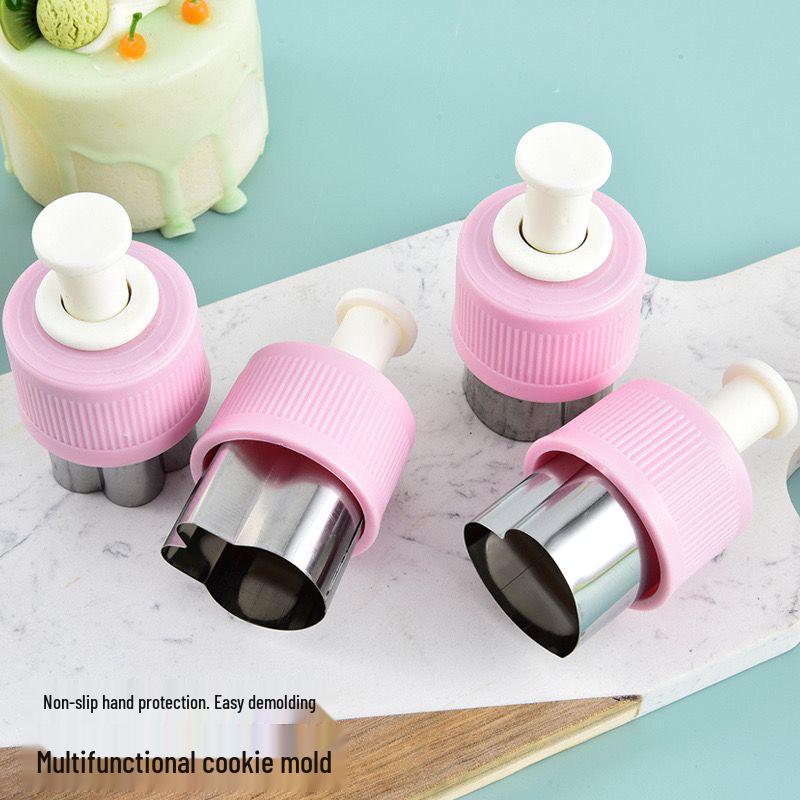 Stainless Steel Flower & Butterfly Fruit, Vegetable, and Cookie Cutter Mold Set