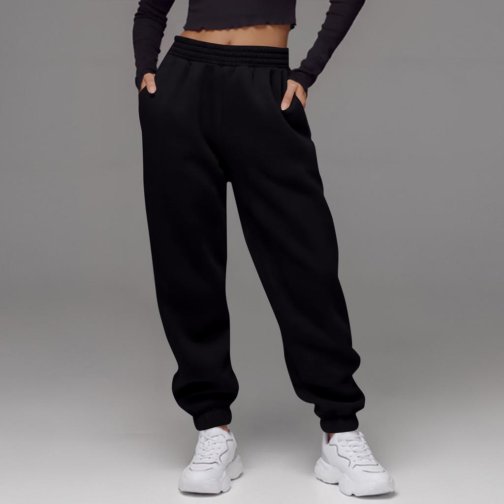 Women's High Waisted Loose Sportswear Pants Jogging Pants Fashionable Casual With Pockets