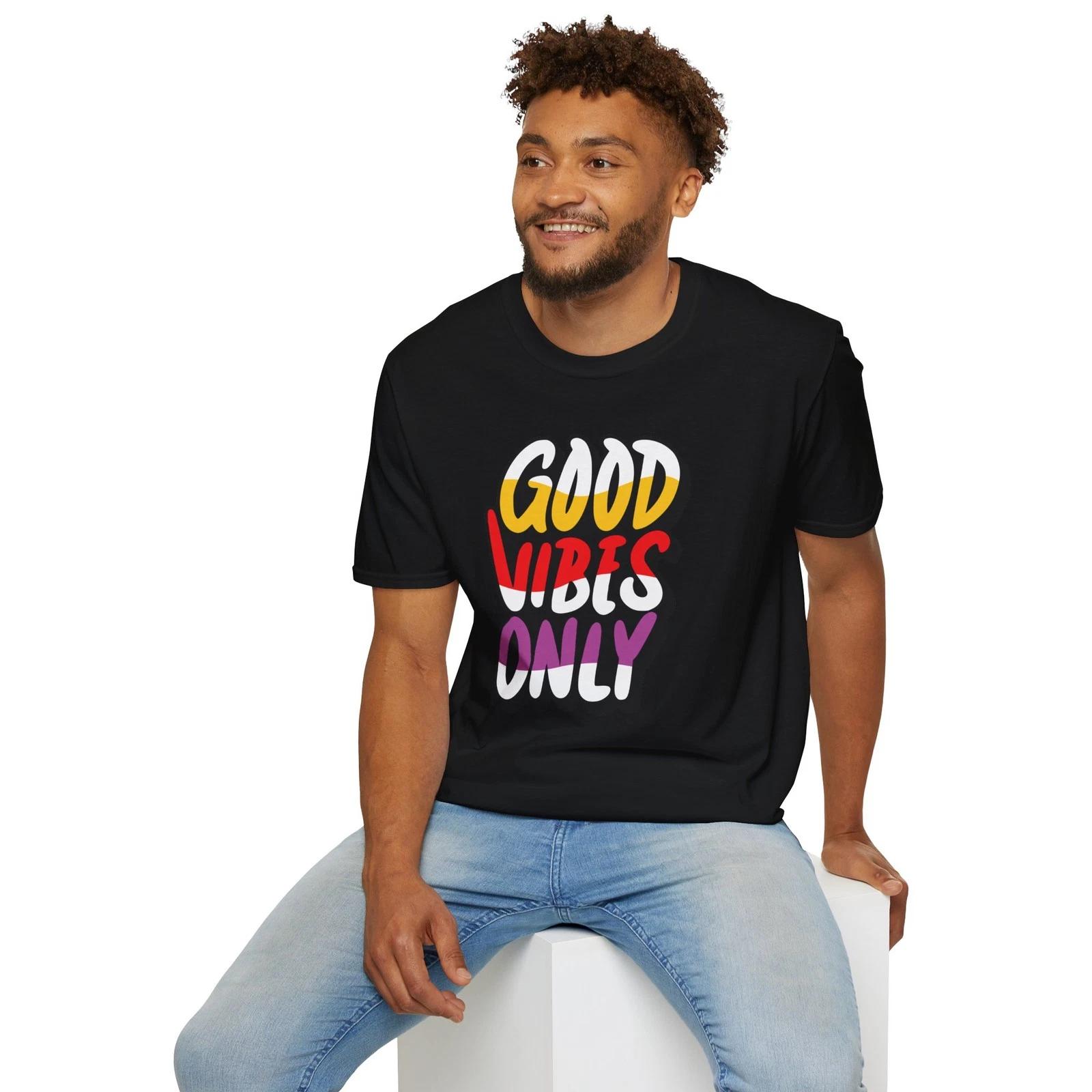 Good Vibes Only Unisex T-Shirt | Positive Affirmation Tee, Casual Outfit S