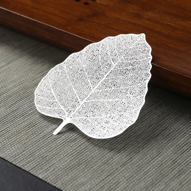 1PC Stainless Steel Tea Infuser Leave Shape Bodhi Tea Filter Kung Fu Tea Infusers Access Hollow Out Leaves Strainer Drinkware