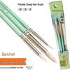 Daily Practice Goat Hair Brush Set: 3-Piece Gouache & Oil Painting Brushes.