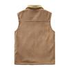 Men's Casual Fleece Lambskin Vest, Double-sided Zipper Vest, Lapel Jacket