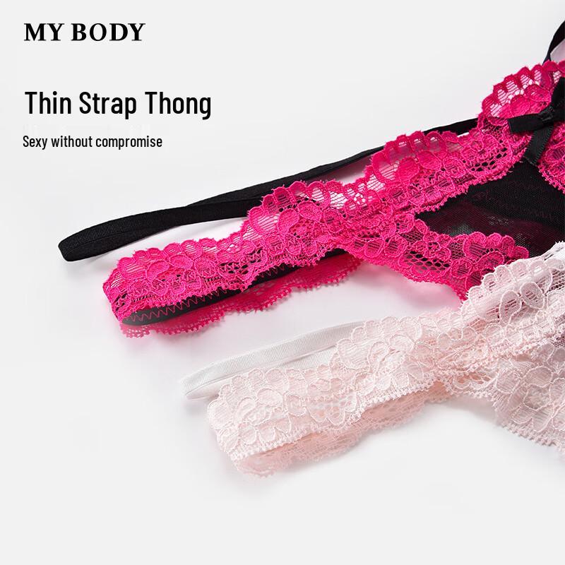 Mybody Damen Nahtloser Spitzen Low-Rise Tanga