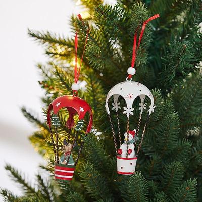 Kreativní vánoční dekorace horkovzdušného balónu Vánoční dekorace na domácí párty Ozdoby do výlohy s Santa Clausem a soby