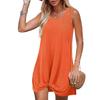 Polyester Splicing Aline Minikleid mit verdrehtem Knoten für den Sommer-Strandurlaub