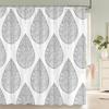 Tenda Doccia Nordica Motivo Floreale Piante Tende Bagno Paravento Doccia Impermeabile per Decorazione Bagno Casa Stampa Tenda Doccia