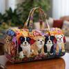 3D Printed Puppy Series Quilted Cotton Travel Bag - Fashionable Women's Yoga Handbag