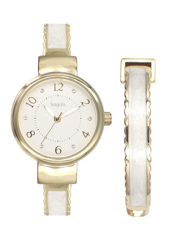 [Follow] Fragola Marble Epo Bangle Watch N03023S-3 WH Women's White
