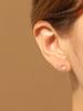 Minimalpiercing 14K Cubic Pretzel Heart Piercing Earrings
