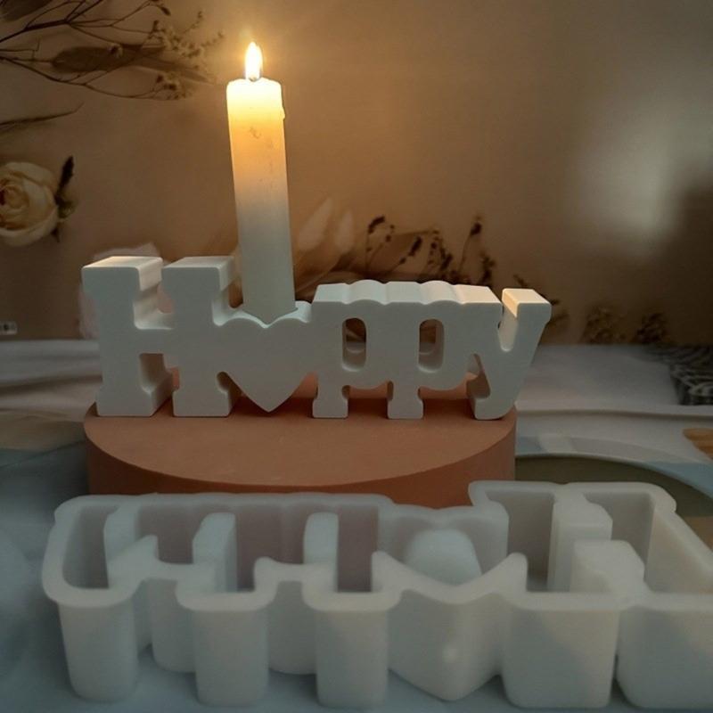 Candle Holder Resin Mold Decorative Love Shaped Tealight Candlesticks Molds Plasters Decors Tealight Scented Silicone Mold