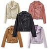Early Autumn Fashion Slim Motorcycle Jacket Leather Jacket Women's Jacket Temperament