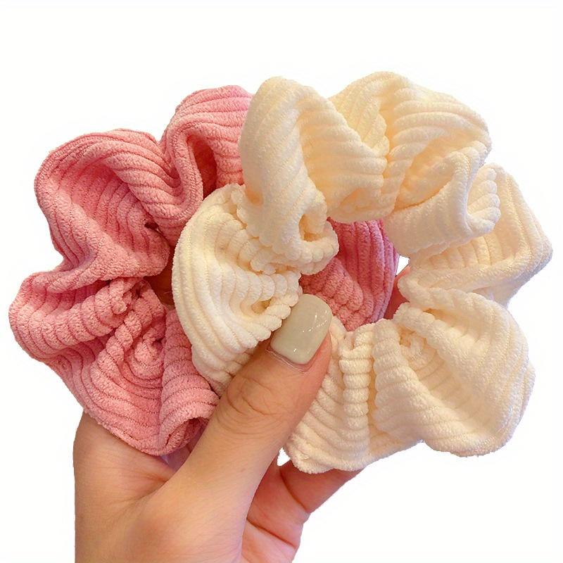 7Pcs/Set Women Hair Scrunchies Velvet Solid Color Hair Band for Ponytail Holder Rubber Bands Hair Ties Hair Accessories