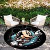 1pc Mickey Round Area Rug,Non Slip,Machine Washable Polyester Carpet for Living Room,Bedroom Decor