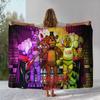 Horror Freddy F-FNAF Games Flannel Blanket,Ultra Soft Warm Plush Throw for Home Bedroom Bed Sofa Cover Office Camping Picnic