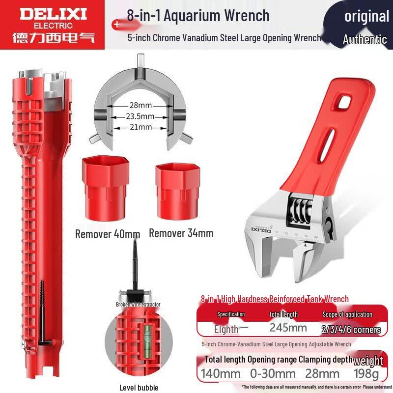 Delixi Electric 8-in-1 Sink Wrench Set