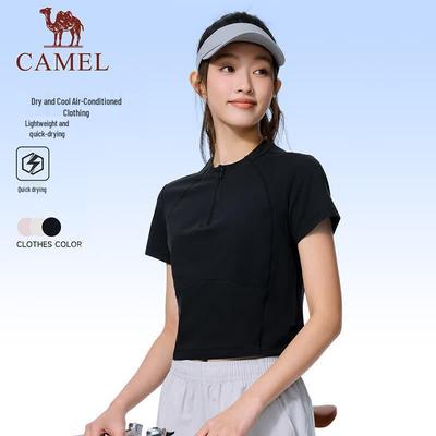 Women's Quick-Dry Stand-Collar Short-Sleeve Fitness T-Shirt
