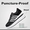 Scarpe da Lavoro di Sicurezza in Pelle Nera Uomo Stivali con Puntale in Acciaio Protezione Antiperforazione Sneakers Calzature Maschili Indistruttibili
