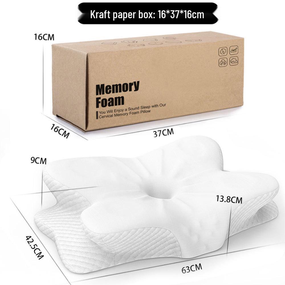 Verdicktes Schmetterling Eis-Seide Memory-Schaum Zervikal Nackenstützkissen Paar