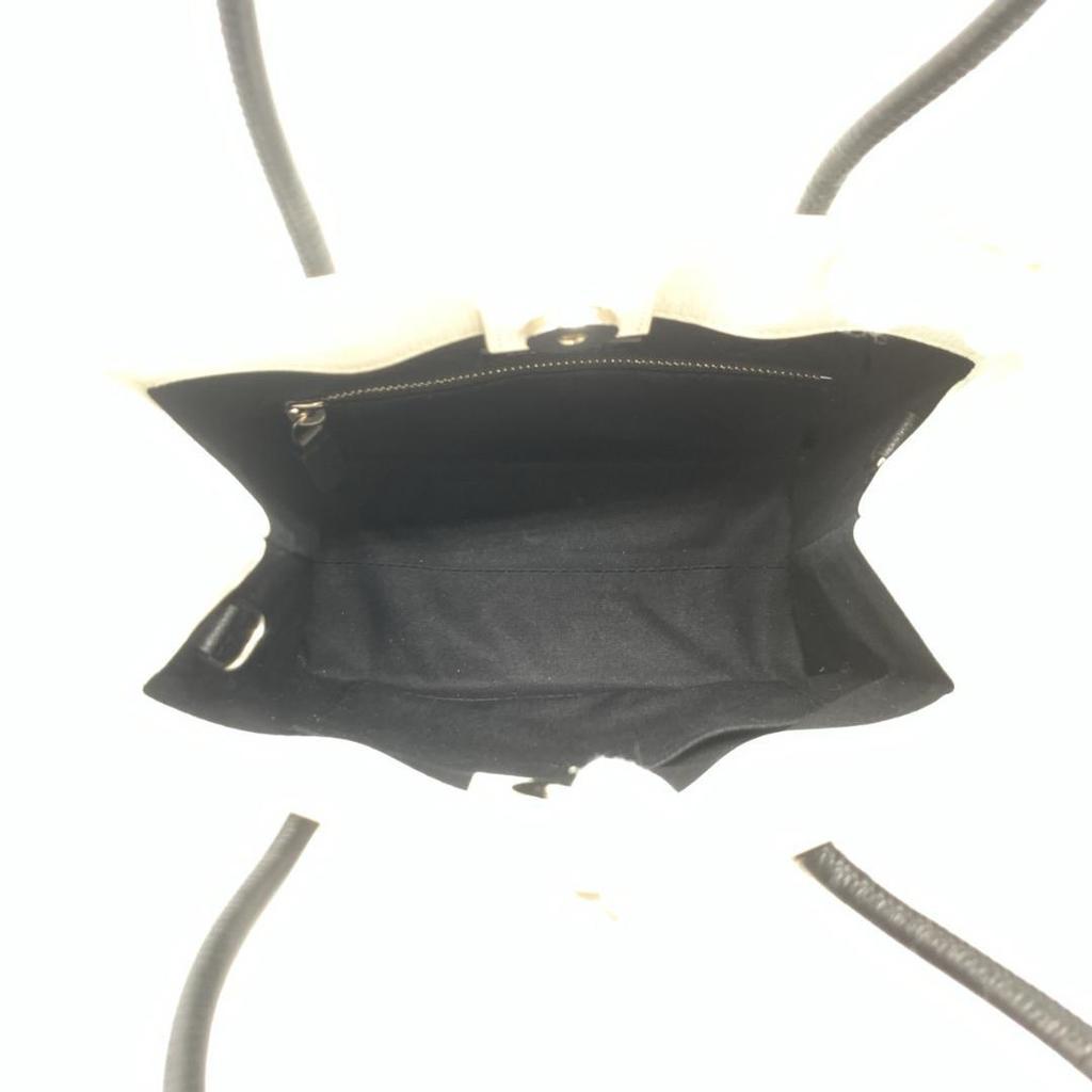 BALENCIAGA Aoyama Limited Shopping Tote Bag XXS Handbag Shoulder Calfskin Leather White Black 2WAY Logo Print Unisex Women's Men's