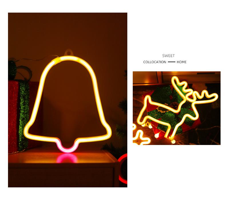 Christmas Neon LED Night Light - Influencer-Inspired Holiday Bedroom Decoration