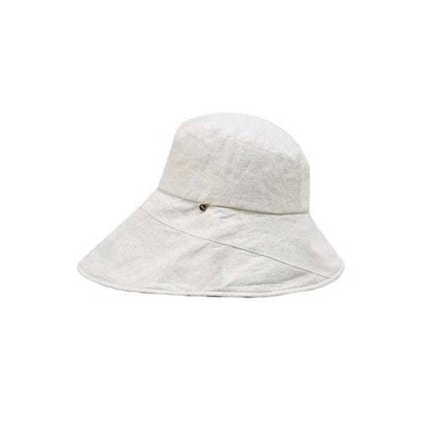 DakS Women S Beige Check contraSt Linen Floppy Hat Dche6e121i2