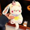 Chaveiro de Pelúcia de Gatinho Kawaii com Som de Aperto Desenho Animado Boneca de Pelúcia Argola de Chave Fofo Feminino Porta-Chaves Pingente de Bolsa Decoração de Mochila Presentes