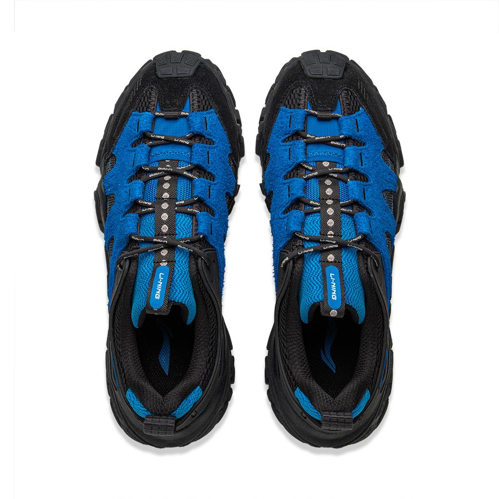 Li Ning Sand Dune Cushioning Slip Resistant Abrasion Resistant Breathable Height Increasing Low top Casual Shoes Men's AGCU435-4