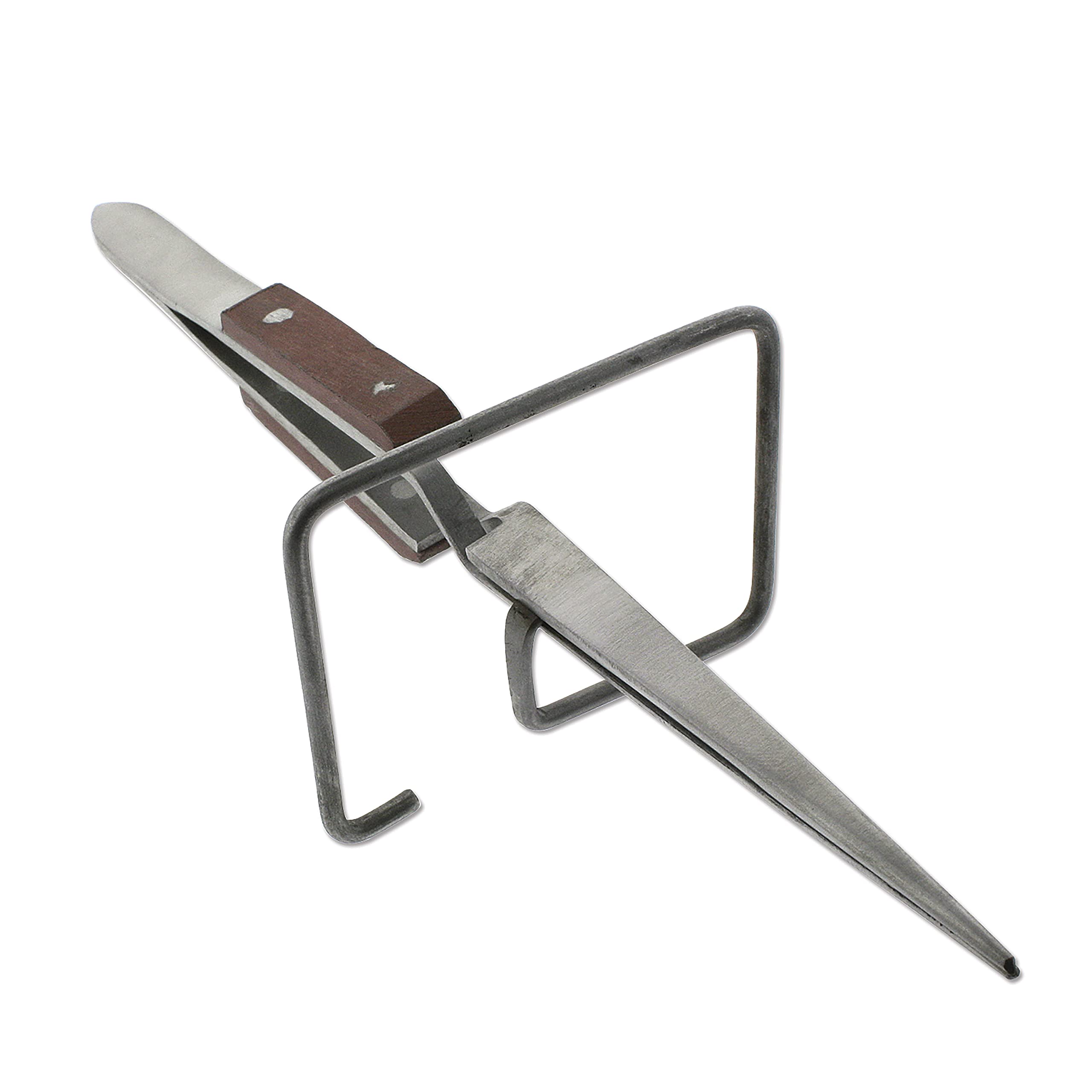 

The Beadsmith Straight Cross Tweezers, Reverse Action, with Stand