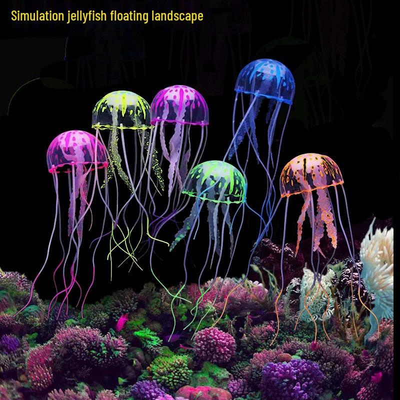 Luminous Multi-color Jellyfish Aquarium Decoration Ornament