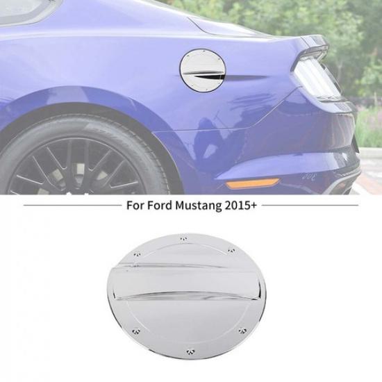 Chrome Car Fuel Filler Tank Gas Cap Guard Decor Cover Trim for Ford Mustang 15+