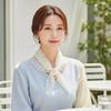 Sunscreen Thin Embroidered Flowers Headband Breathable Triangle Waistband Ramie Head Scarf  Outdoor