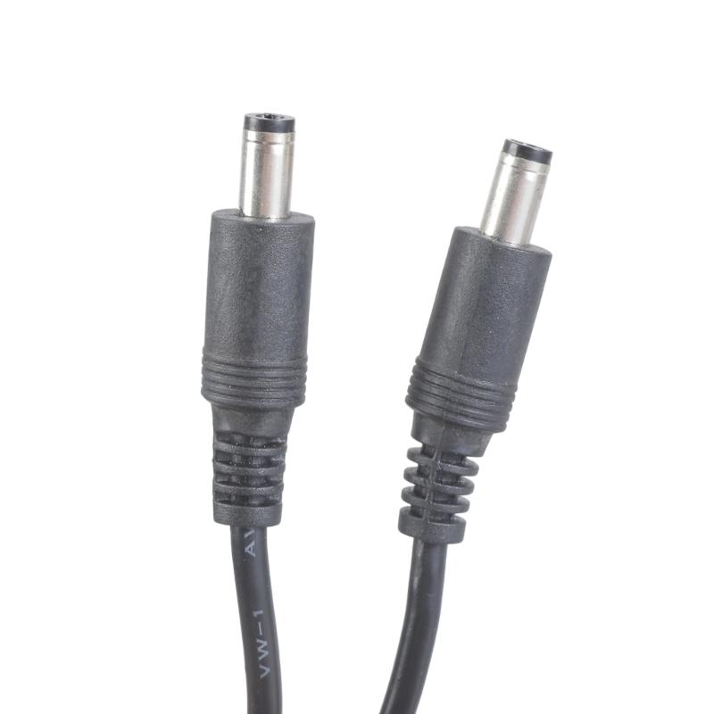 DC5521 Y Splitter Power Cable 5.5x2.1mm Female to 2 Male Extension Switcher for CCTV LED Light Bar 37CM