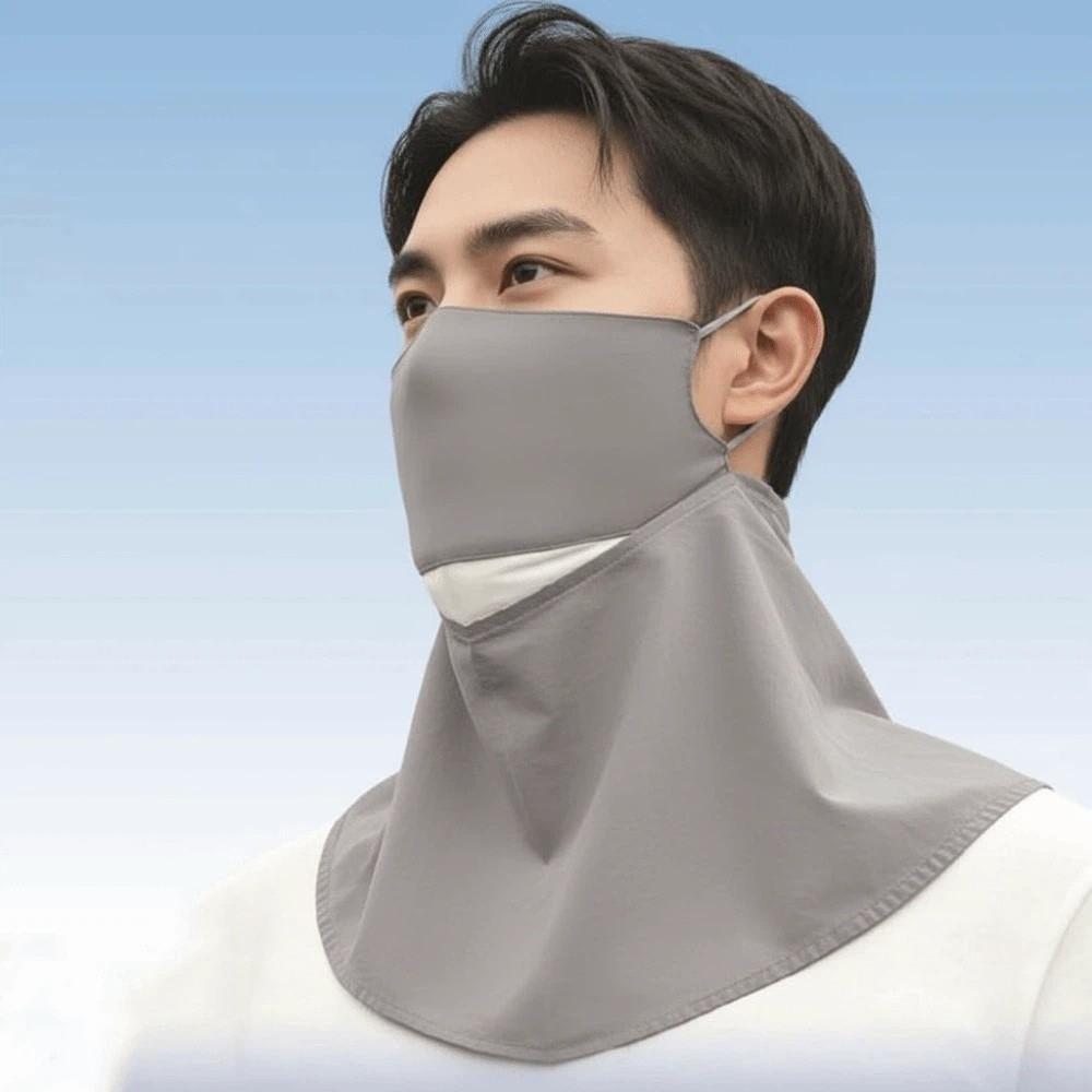 Elastic Face Sun Protection Ice Silk Breathable Sunshade Mask Sunscreen Mask with Shawl  School