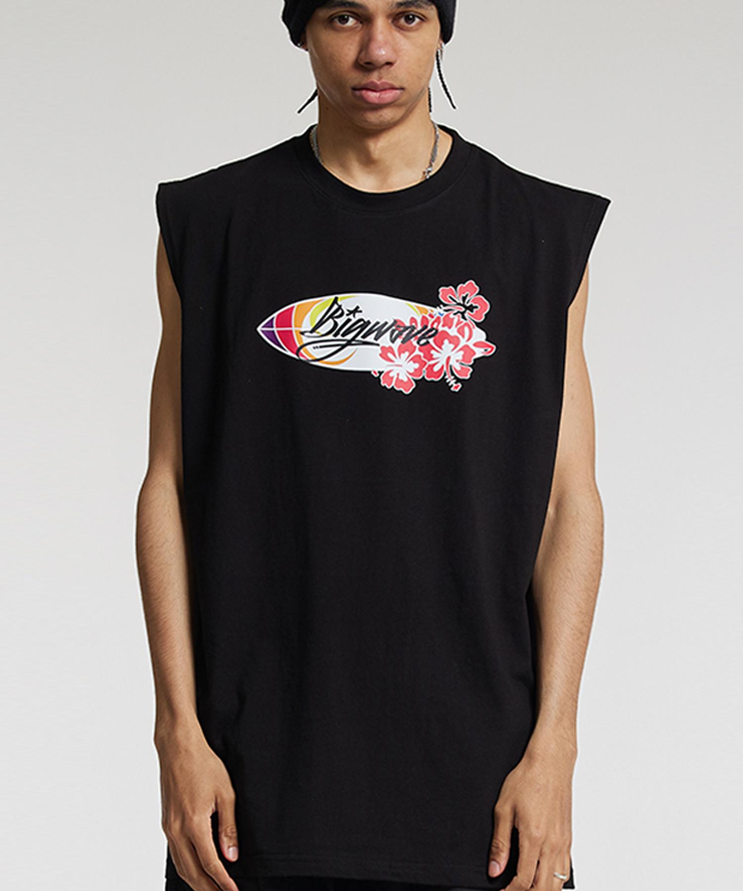 Cream Soda Lab Hawaii Surfboard Sleeveless Black L