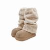 Vivian V6134AW Removable Shearling Boots with Platform Soles and Short Boot Size L Women's Beige, 2-Way Covers, (24.0-24.5cm)