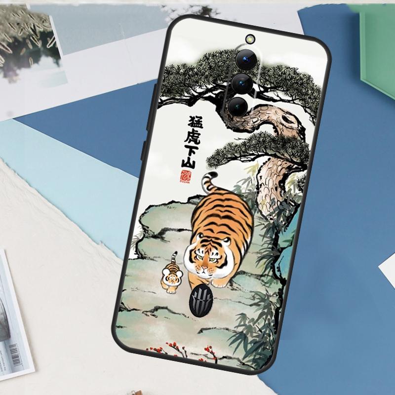 Cartoon Fat Tiger For Nubia Red Magic 10 Pro Plus 6 7 Pro 6S 7S 5G 6R Case For RedMagic 8S 9S 8 9 Pro Plus