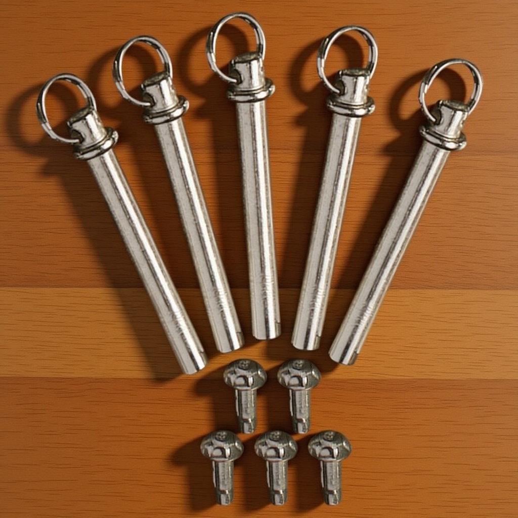 5 Sätze Faltfächer-Schaftnieten und Muttern Reparaturset Edelstahl Handfächer-Befestigungselemente für Bambus-Papier-Faltfächer DIY Basteln