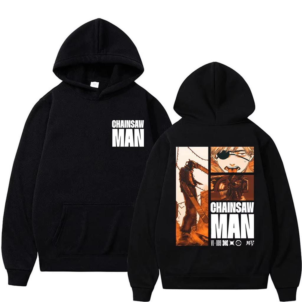 2026 Hot Sale Japan Anime Chainsaw Man Denji Pochita Hoodie Men Women Oversized Streetwear Hoodie Soft Cotton Sweatshirt Loose Cozy and Versatile