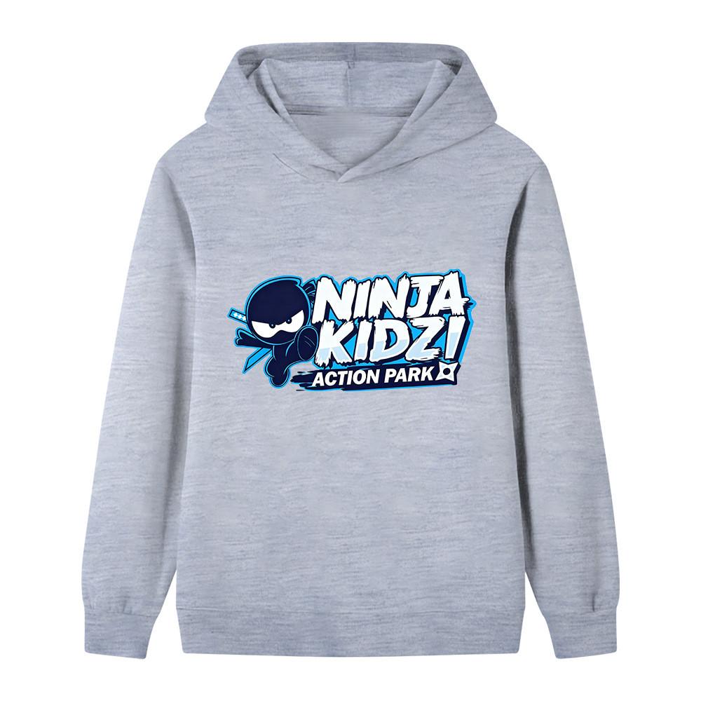 B1174 Kids Boys Girls NINJA KIDZ Print Casual Long Sleeves Hoodie