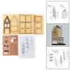 1/87 Model Building Set Wooden Handmade DIY Crafts Architecture European House