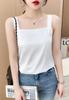 Sharphon Sexy Satin Camisole Tank Hidden Bra Straps Top, Innerwear,