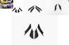 Premium Quality Universal 4pcs Car Front Bumper Lip Splitter Fins Body Spoiler Kit