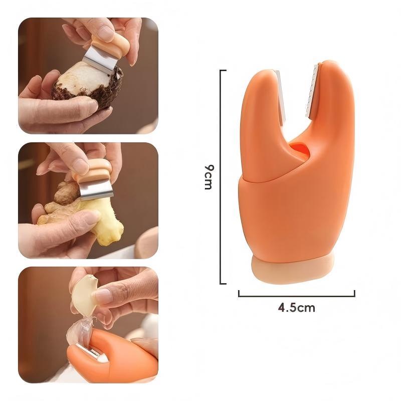 2 In 1 Garlic Peeler, Manual Peeling Tool, Garlic Peeler Clips With Non Slip Grip, Vegetable Peeling Tool
