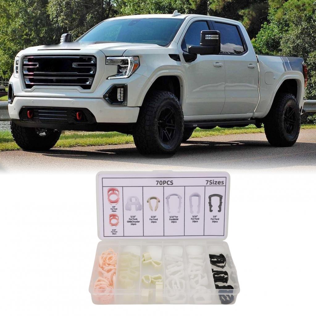 70Pcs,Swordfish 61280 Fuel Line Retainer Clip Assortment For Ford Car Accessory