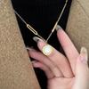 Titanium Steel Necklace Layering Choker Elegant Fashion Golden Jewelry for Women
