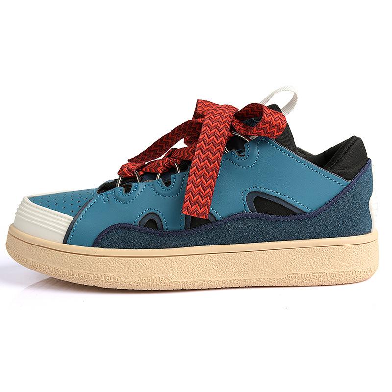 

Japanese and Korean Hong Kong style trend straps German training shoes men s ulzzang retro couple casual little white shoes couple shoes women 36 синій